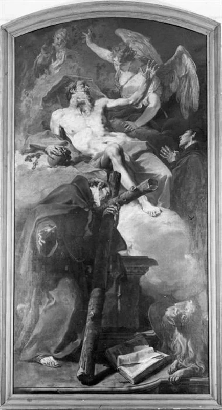  261-Giambattista Pittoni-San Girolamo, San Pietro di Alcantara e un santo francescano - National Gallery of Scotland 
